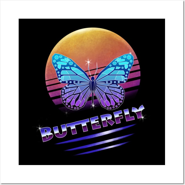 Cyberpunk Butterfly Wall Art by Jay Diloy